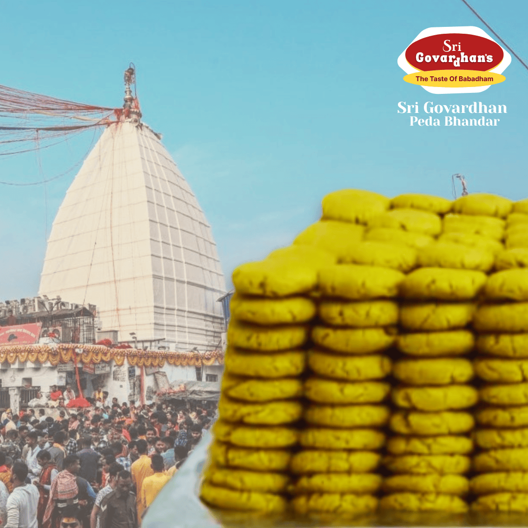 Fresh Babadham Prasad peda prepared with pure ghee for prasad