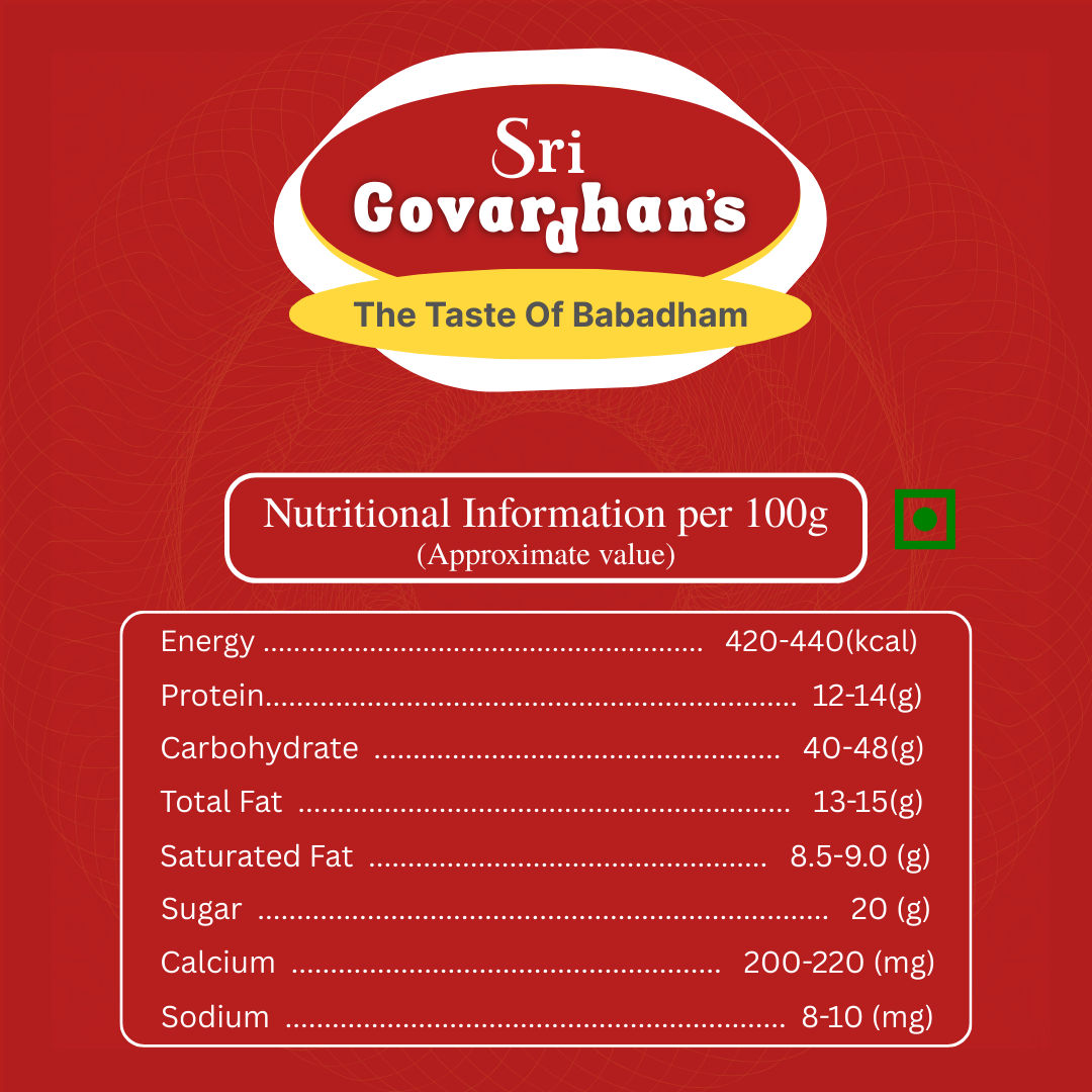 Babadham Prasad Peda From Sri Govardhan  500g