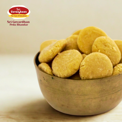 A Bowl full with srigovardhan peda