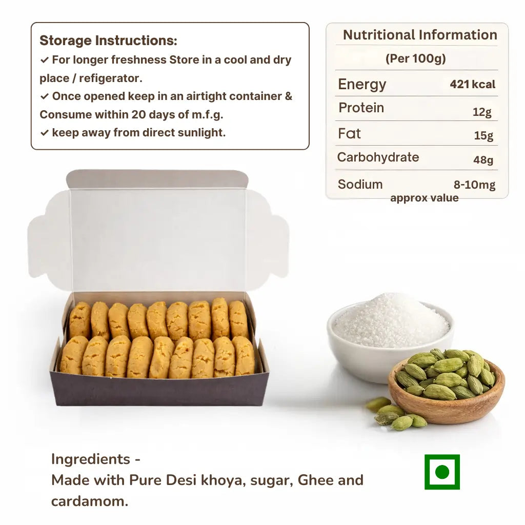 Famous Ghormara Peda 1kg (Net weight - 900g)