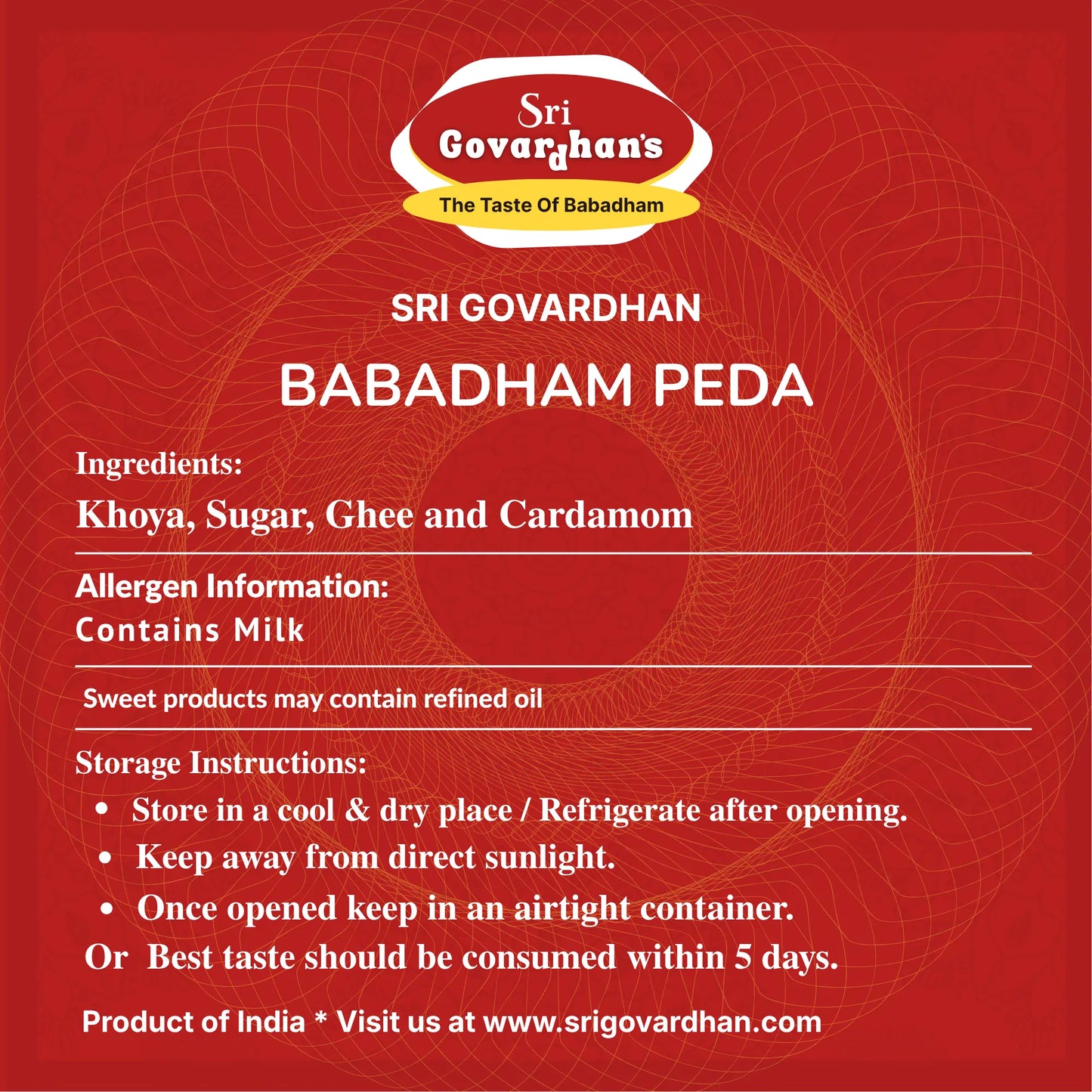 Babadham Peda 1 Kg (Net Weight - 900g)
