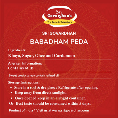 Babadham Peda 1 Kg (Net Weight - 900g)