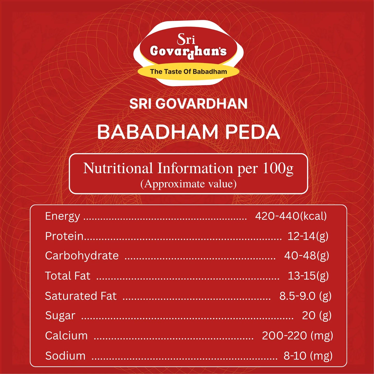 Babadham Peda 1 Kg (Net Weight - 900g)